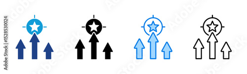 Competitive Advantage icon sheet multiple style collection