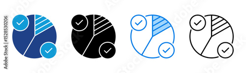Market Segmentation icon sheet multiple style collection