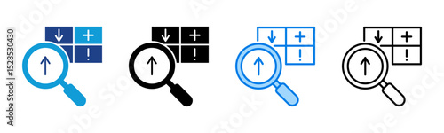 Swot Analysis icon sheet multiple style collection