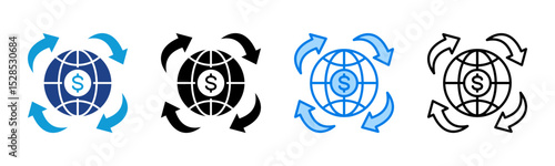 Globalization icon sheet multiple style collection