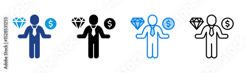 Value Proposition icon sheet multiple style collection