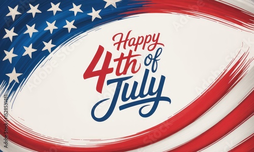 Patriotic 4th of july design american flag graphic