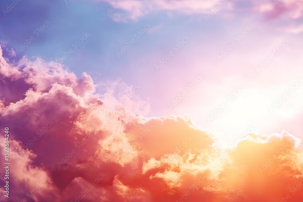 Colorful Dramatic Sunset Sky With Clouds Colorful Dramatic Sunset Sky With Clouds