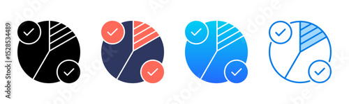 Market Segmentation icon sheet multiple style collection