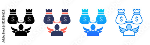 Angel Investor icon sheet multiple style collection