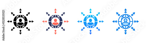 Outsourcing icon sheet multiple style collection