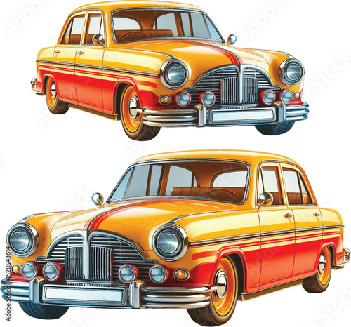 Kind of colorful sedan