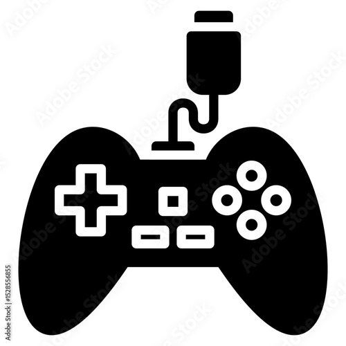 Gamer glyph icon
