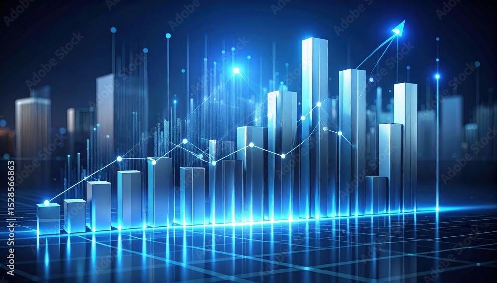 Financial Growth Chart Cityscape Success Business Investment Progress Technology Data Analytics Financial Growth Chart Cityscape Success Business Investment Progress Technology Data Analytics