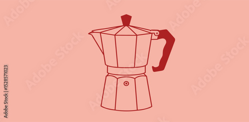 Hand drawn vintage teapot with flower. Line art ceramic kettle in coquette style. Outline porcelain illustration. Vector graphic