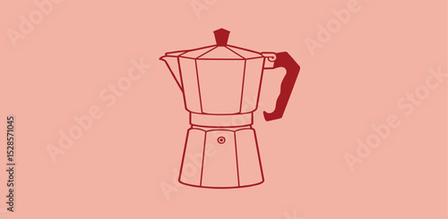 Hand drawn vintage teapot with flower. Line art ceramic kettle in coquette style. Outline porcelain illustration. Vector graphic