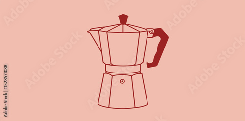 Hand drawn vintage teapot with flower. Line art ceramic kettle in coquette style. Outline porcelain illustration. Vector graphic