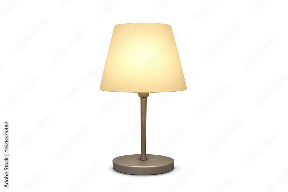 Sleek minimalist table lamp casting soft, warm illumination against transparent background, ideal for contemporary design visualization Sleek minimalist table lamp casting soft, warm illumination against transparent background, ideal for contemporary design visualization