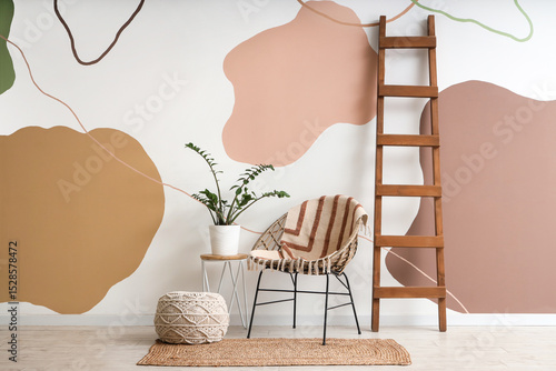Boho chic interior design w...