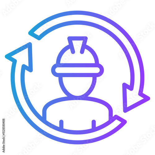 Worker Protection gradient color icon
