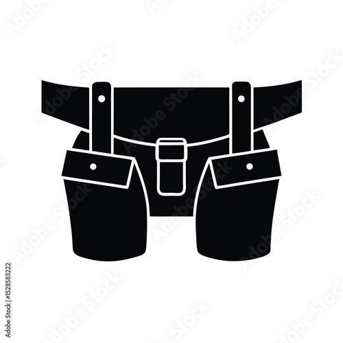 Tool belt vector silhouette