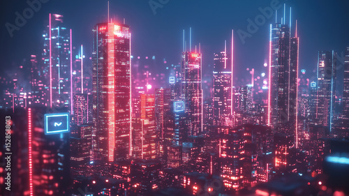 Wallpaper Mural 5G-powered digital network in a smart city, connecting IoT devices and enabling future communication Torontodigital.ca