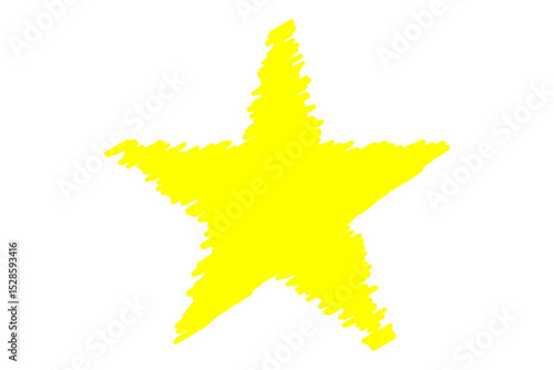 Yellow star on white background