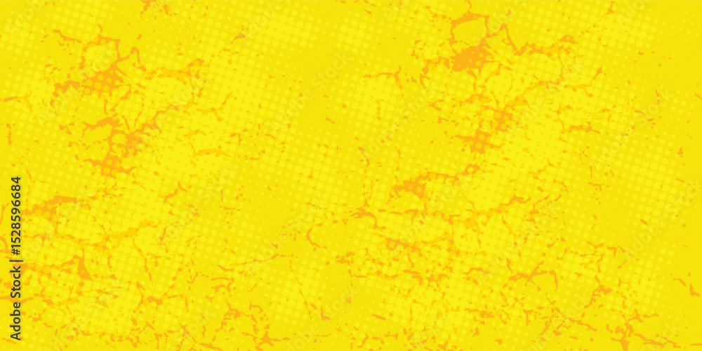 Naklejka premium Dots halftone yellow color pattern gradient grunge texture background. Dots pop art comics sport style modern grunge