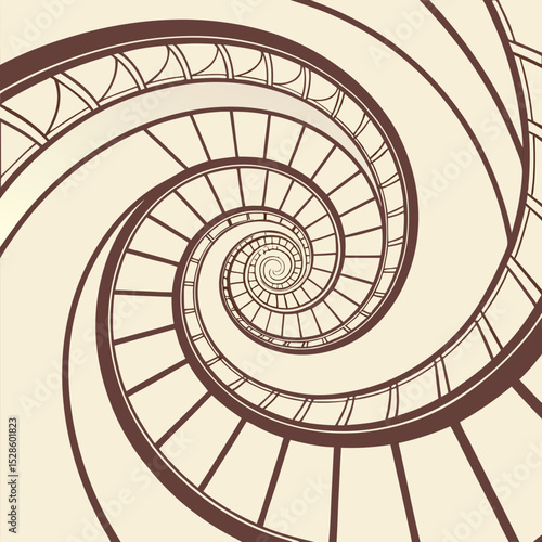 abstract spiral staircase