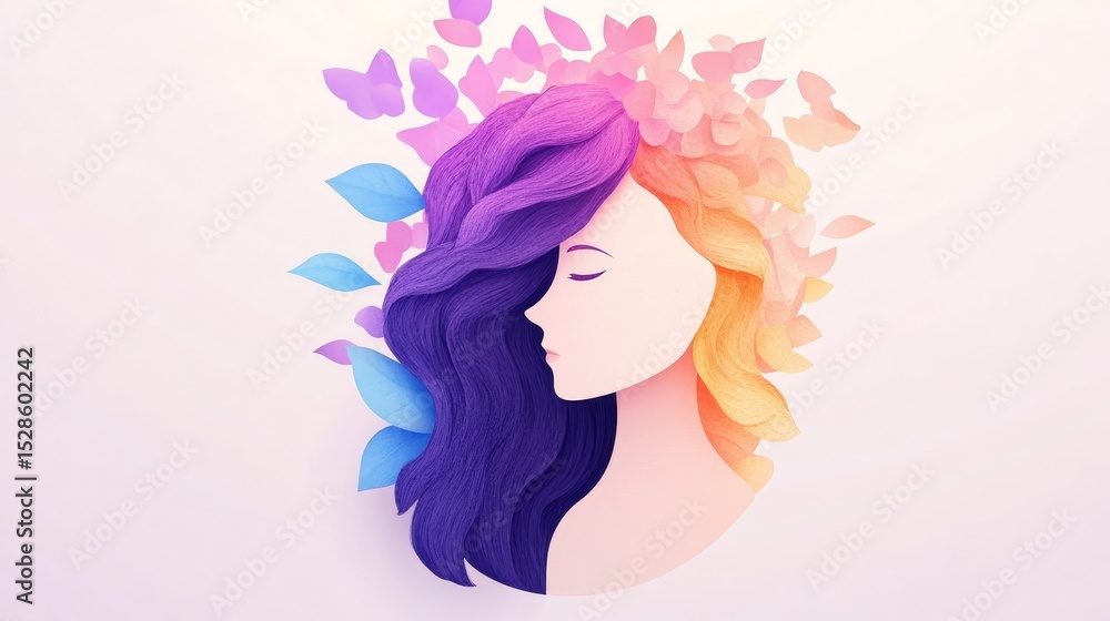 Woman's day celebration banner template, illustration women's copy space Woman's day celebration banner template, illustration women's copy space