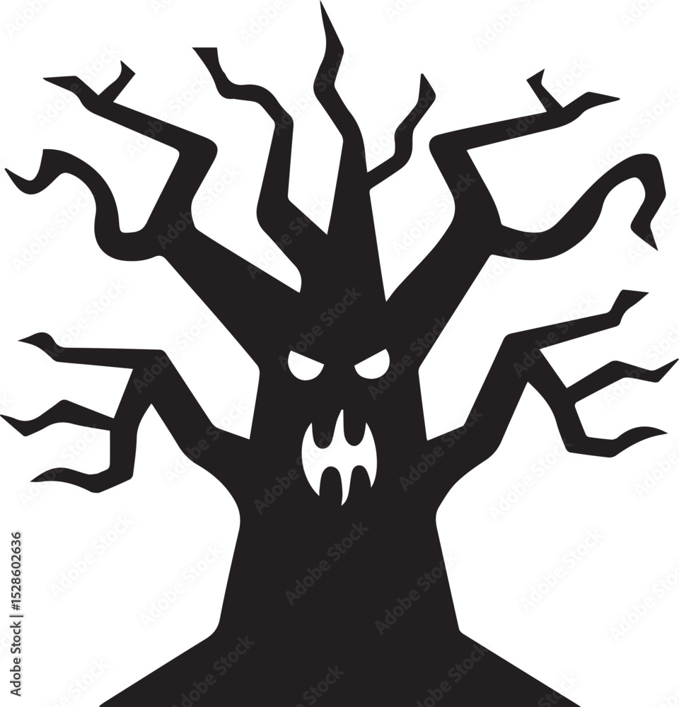 halloween spooky tree vector icon, logo halloween spooky tree vector, halloween tree vector design halloween spooky tree vector icon, logo halloween spooky tree vector, halloween tree vector design