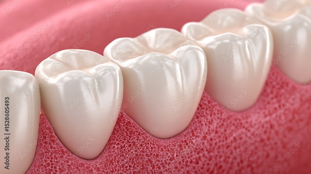 High quality photo of tooth Gum Anatomy 3D Rendered Closeup of Teeth in Gums White Color Clear View. High quality photo of tooth Gum Anatomy 3D Rendered Closeup of Teeth in Gums White Color Clear View.