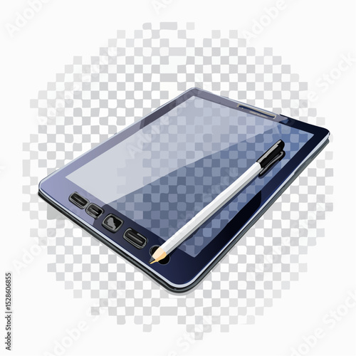 タブレットのアニメ風ベクター素材