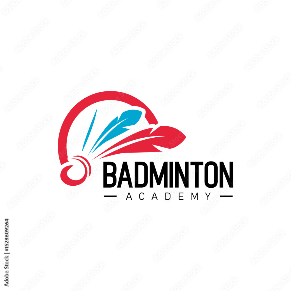 Obraz premium Badminton logo illustration vector design