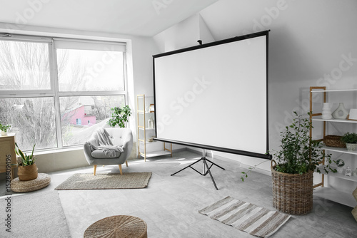 Interior of light room with...