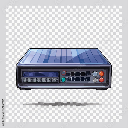 DVDプレーヤーのアニメ風ベクター素材