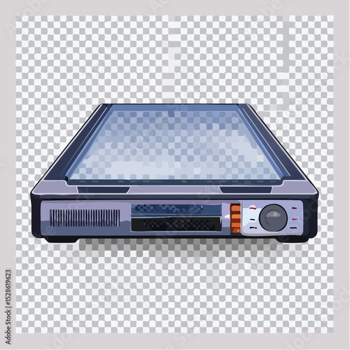 DVDプレーヤーのアニメ風ベクター素材