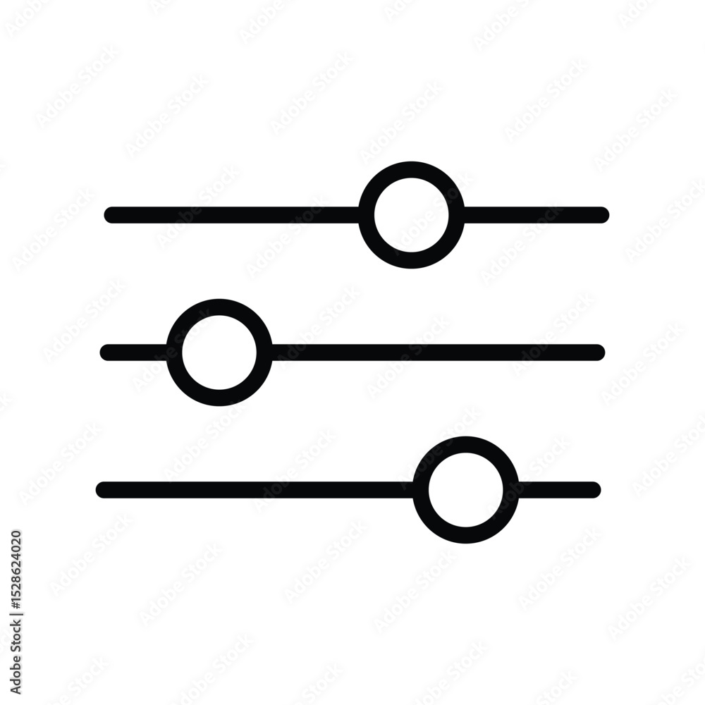 settings icon. adjusting icon. flat, simple, outline, black. settings icon. adjusting icon. flat, simple, outline, black.
