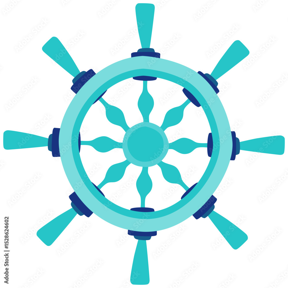 Obraz premium Ship Helm Icon