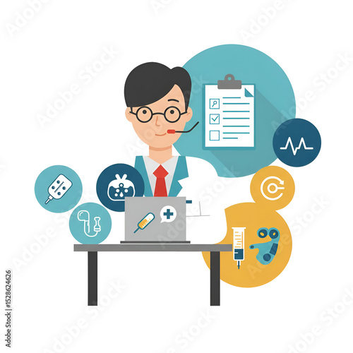 Medical Illustration Doctor Online