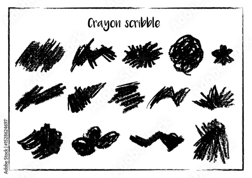 クレヨン落書きオブジェ素材セット