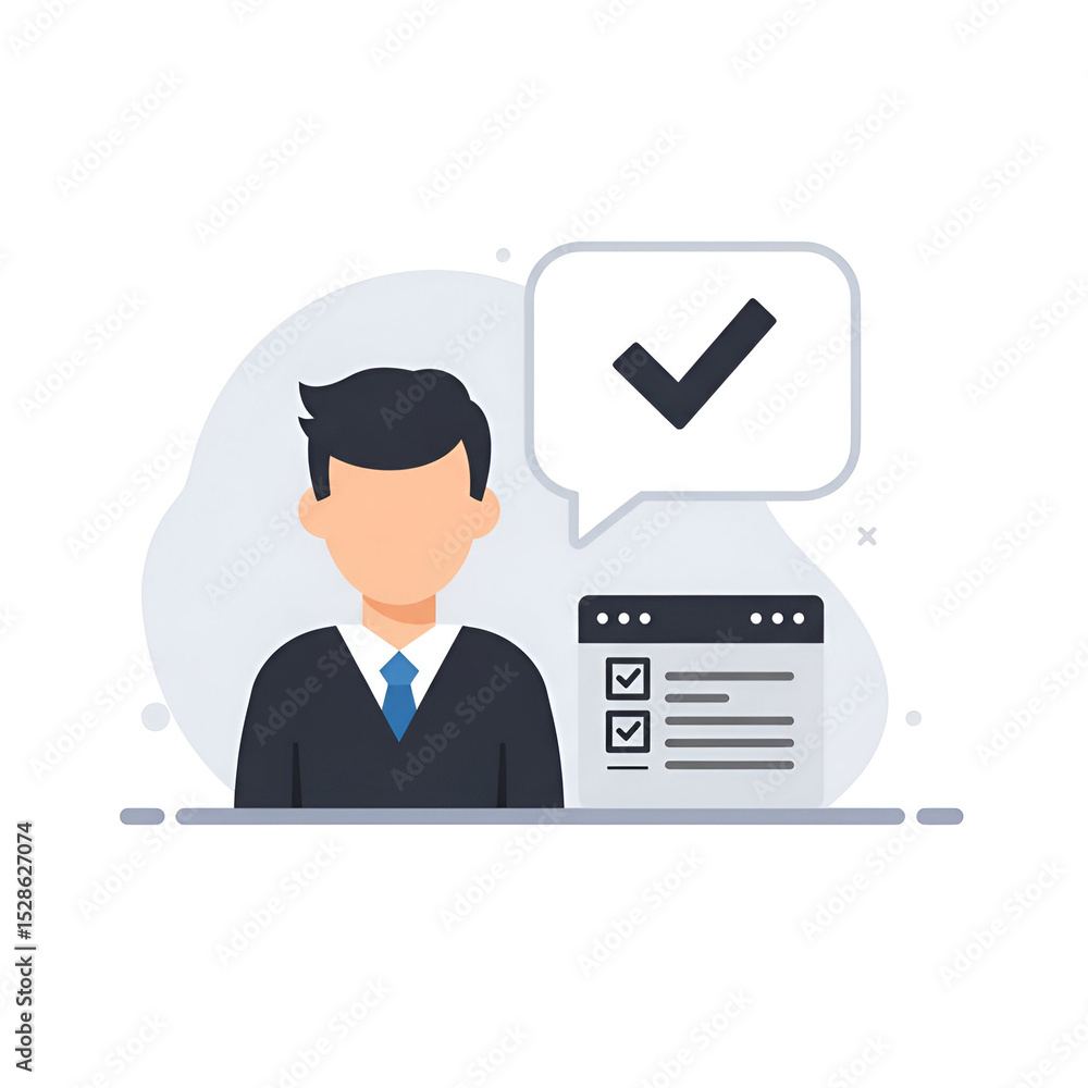 Businessman Illustration Checklist Approved Businessman Illustration Checklist Approved