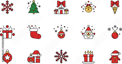 Holiday Icons Celebrate Festive Cheer