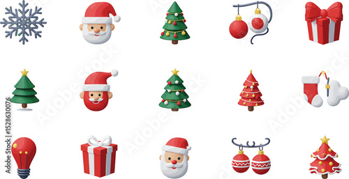 Holiday seasons icons festive cheer abound