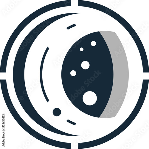 Moon's Journey: Cosmic Energy and Moon Phase Vector Illustrations