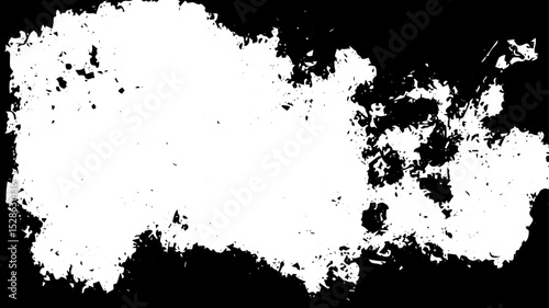 Wallpaper Mural Distressed Grunge Frame with Splatter Texture and Eroded Ink Border in Black and White Torontodigital.ca