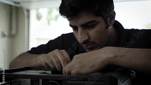 Technican Repairing Computer