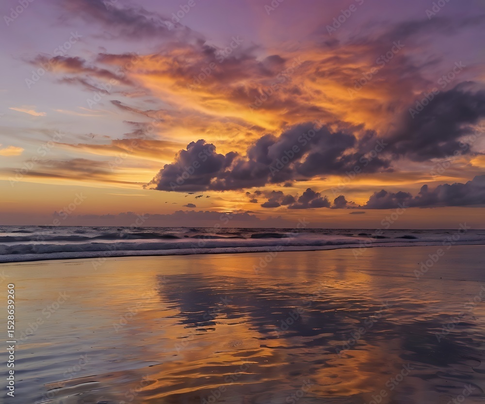 Obraz premium sunset at the beach