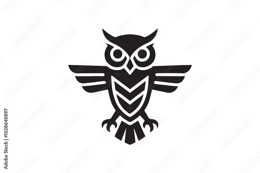 Obraz premium Totem Animal silhouette vector with white background