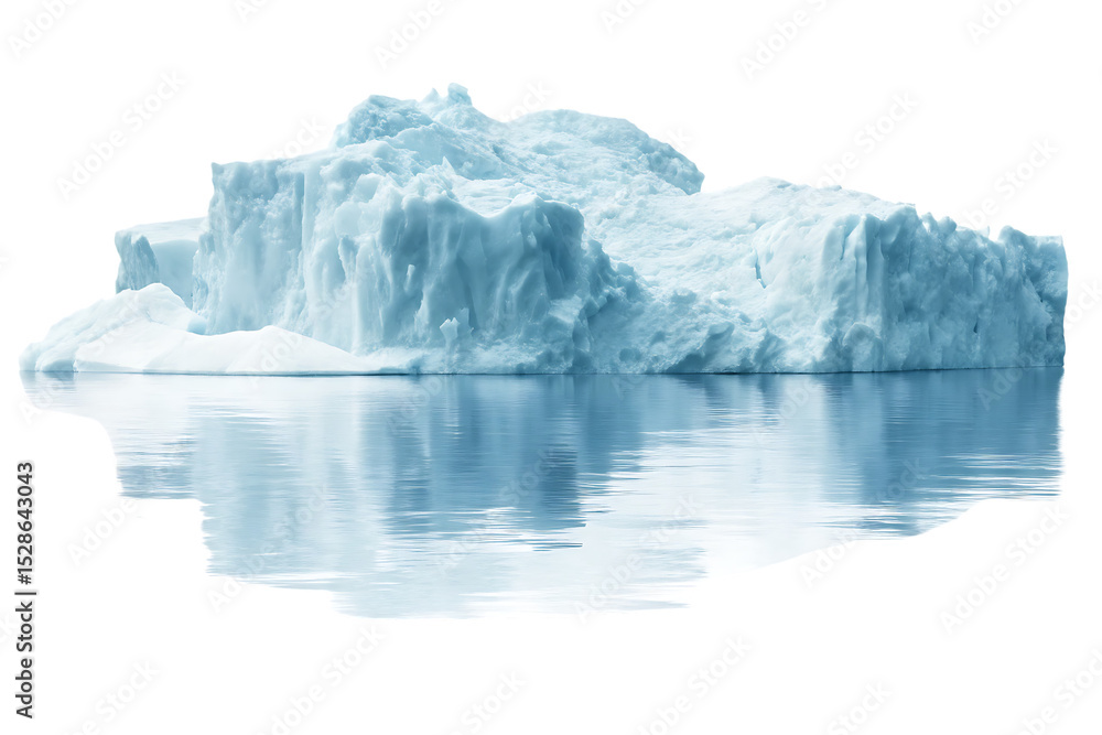 custom made wallpaper toronto digitalMajestic iceberg floating on calm water isolated on a white background