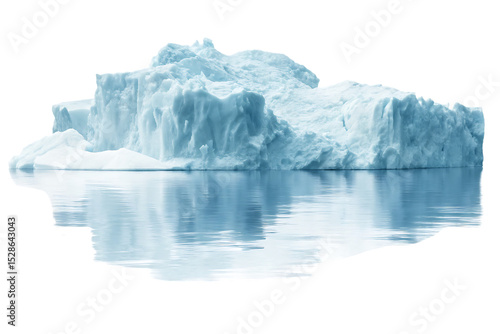 Wallpaper Mural Majestic iceberg floating on calm water isolated on a white background Torontodigital.ca