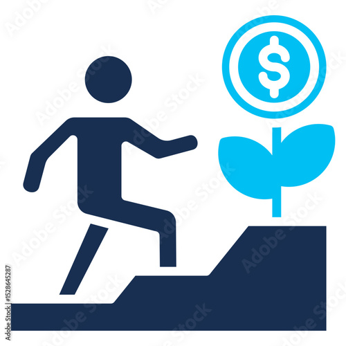 Revenue Climb solid color icon