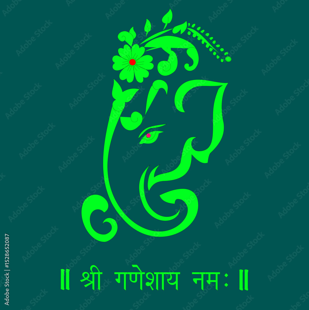 custom made wallpaper toronto digitalLord Ganesha Vector image, Shree Ganesh ji, Hindu Lord Ganesha artwork, Ganesh Chaturthi festival of India, Lord Ganesha, Abstract, isolated, Religion, hindu, lord ganesha, 