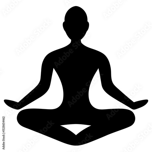 Person silhouetted in lotus yoga meditation pose