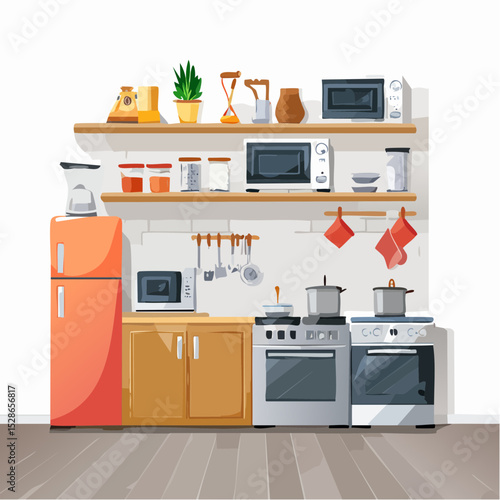 Organized Modern Kitchen Design Appliances, Storage, and Decor